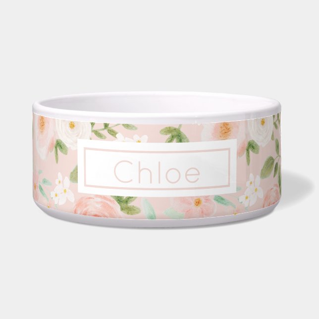 Rose in Rosa und Pfirsich Napf (Vorderseite)