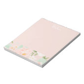 Rose in Rosa und Pfirsich Notizblock (Rotiert)