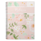 Rose in Rosa und Pfirsich Notizblock (Vorderseite)