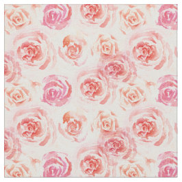 Rose in Rosa und Pfirsichfarben Stoff