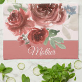 Rose in Rosa und Rot Geschirrtuch (Gefaltet)