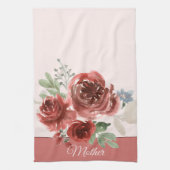 Rose in Rosa und Rot Geschirrtuch (Vertikal)