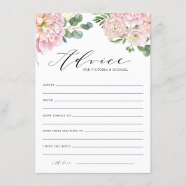 Rose in Rosa Wasserfarbe Hochzeitskarte Begleitkarte