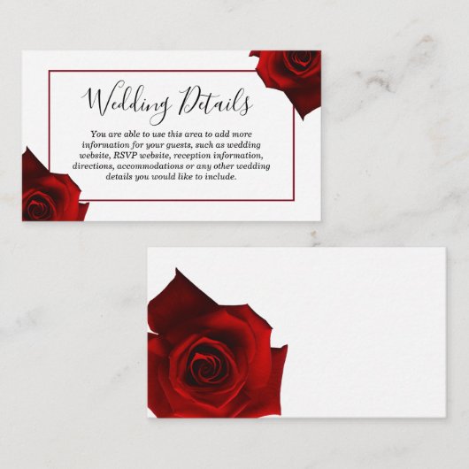 Rose in rustikalen Ländern - Eintrittskarte für di Begleitkarte (Vorne/Hinten)