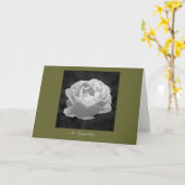 Rose in Schwarzweiss - im Beileid Karte (Gelbe Blume)