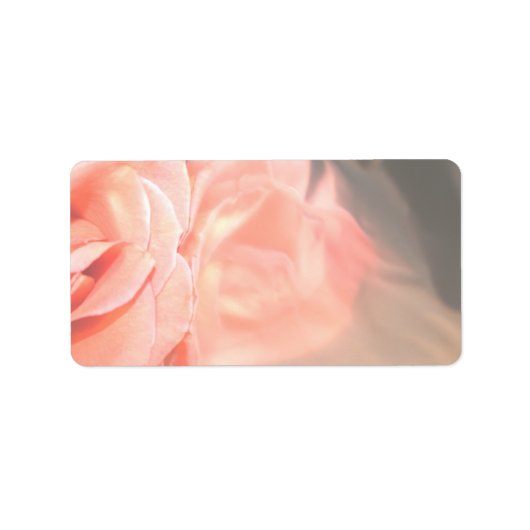 Rose in silber, hellrosa adressaufkleber (Vorne)