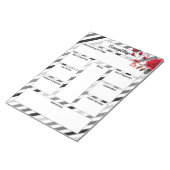 Rose in Streifen _ Konzeptkarte Notizblock (angewinkelt)