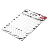 Rose in Streifen _ Monatlicher Planer Notizblock (angewinkelt)