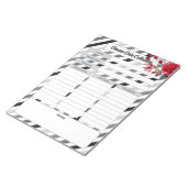 Rose in Streifen _ Sammlung von Krankheitsdaten Notizblock (angewinkelt)