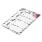 Rose in Streifen _ SBAR Temp Notizblock (angewinkelt)