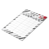 Rose in Streifen _ Wochenübersicht Notizblock (angewinkelt)