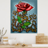 Rose in Thorns-Poster Poster (Küche)