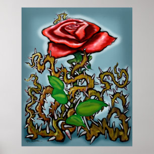 Rose in Thorns-Poster Poster