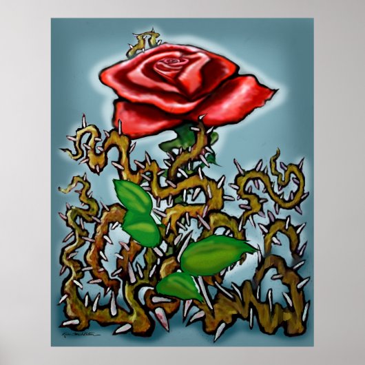 Rose in Thorns-Poster Poster (Vorne)