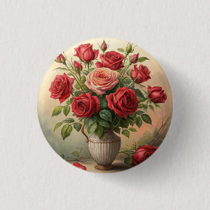 Rose in Vase Button
