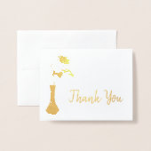 Rose in Vase Wedding Vielen Dank Folienkarte (Vorderseite mit Umschlag)