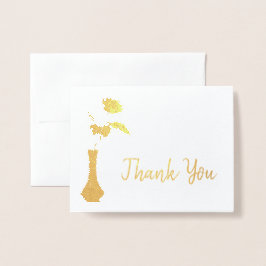 Rose in Vase Wedding Vielen Dank Folienkarte