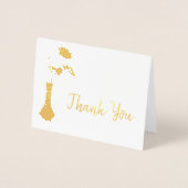 Rose in Vase Wedding Vielen Dank Folienkarte (Vorderseite)