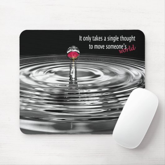 Rose in Wassertröpfchen Mousepad (Mit Mouse)