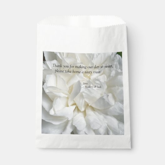 Rose in Weiß Geschenktütchen (Vorderseite)
