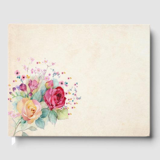 Rose individuell anpassbar - Gästebuch (Vorderseite)