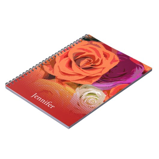 Rose Individuelle Name Notizblock (Linke Seite)