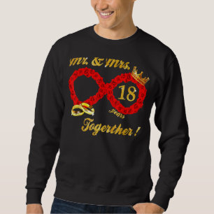 Rose Infinite Liebe Zusammen Verheirateten Paar Sweatshirt