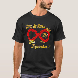 Rose Infinite Liebe Zusammen Verheirateten Paar T-Shirt