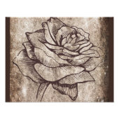 Rose Ink Drawing Fotodruck (Vorne)