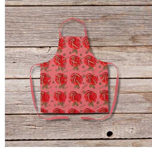 Rose inspiriert Äpfel und Gewürze rosa Schürze