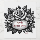 Rose Inspiriert Weinetikett (Einzelnes Label)
