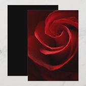 Rose     INVITATIONSRed Einladung (Vorne/Hinten)