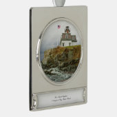 Rose Island Leuchtturm Banner-Ornament Silber (Rechts)