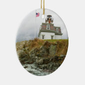 Rose Island Leuchtturm Keramik Ornament (Rechts)