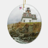 Rose Island Leuchtturm Keramik Ornament (Links)