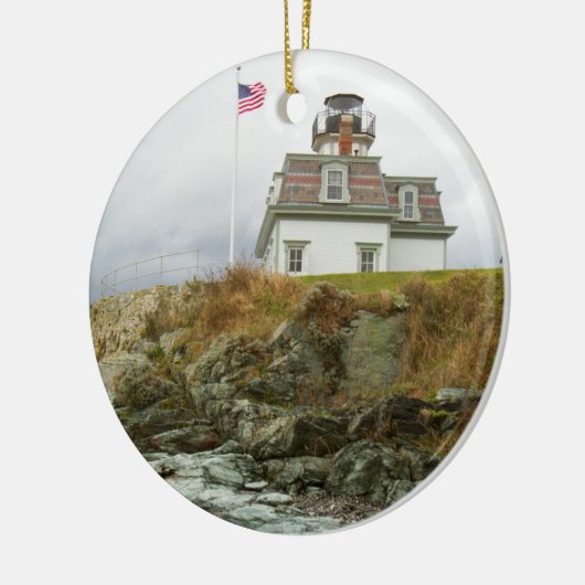 Rose Island Leuchtturm Keramik Ornament (Links)