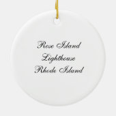 Rose Island Leuchtturm Keramik Ornament (Hinten)
