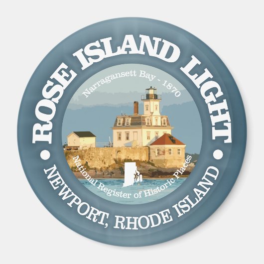 Rose Island Light Magnet (Vorne)