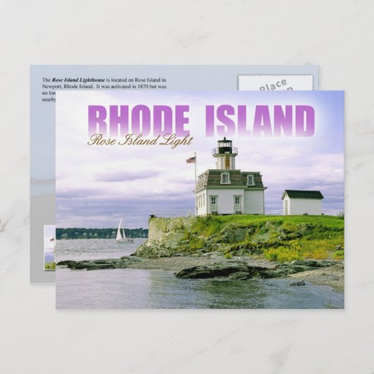Rose Island Lighthouse, Newport, Rhode Island Postkarte (Vorne/Hinten)