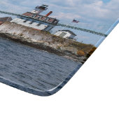 Rose Island Lighthouse, Rhode Island Cutting Board Schneidebrett (Ecke)