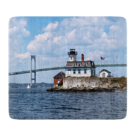 Rose Island Lighthouse, Rhode Island Cutting Board Schneidebrett (Vorderseite)