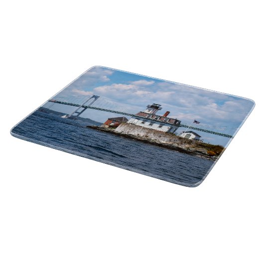 Rose Island Lighthouse, Rhode Island Cutting Board Schneidebrett (Ecke)