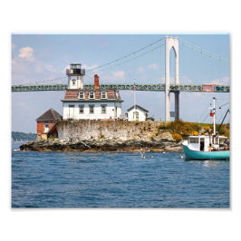 Rose Island Lighthouse, Rhode Island Foto Print
