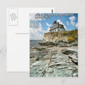 Rose Island Lighthouse, Rhode Island Postcard Postkarte (Vorne/Hinten)