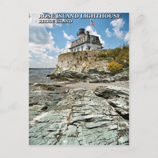 Rose Island Lighthouse, Rhode Island Postcard Postkarte (Vorderseite)
