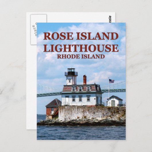 Rose Island Lighthouse, Rhode Island Postcard Postkarte (Vorne/Hinten)