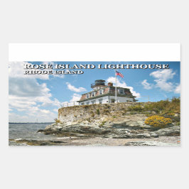 Rose Island Lighthouse, Rhode Island Rechteckiger Aufkleber