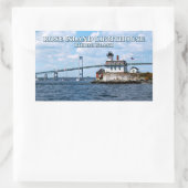 Rose Island Lighthouse, Rhode Island Rechteckiger Aufkleber (Tasche)