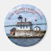 Rose Island Lighthouse, Rhode Island Round Magnet (Vorne)