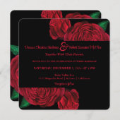 Rose ist eine Einladung zur Hochzeit. (Vorne/Hinten)